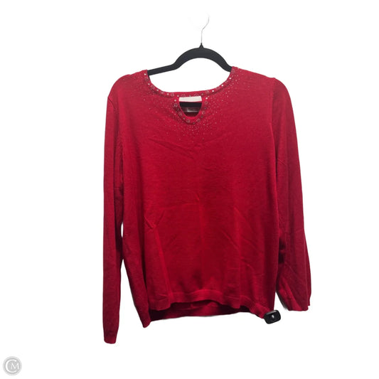 Top Long Sleeve By 89th And Madison In Red, Size: L