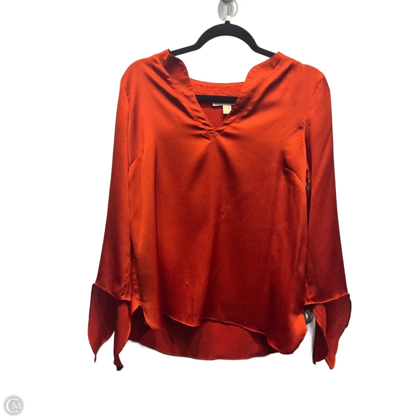 Blouse Long Sleeve By Michael By Michael Kors In Orange, Size: M
