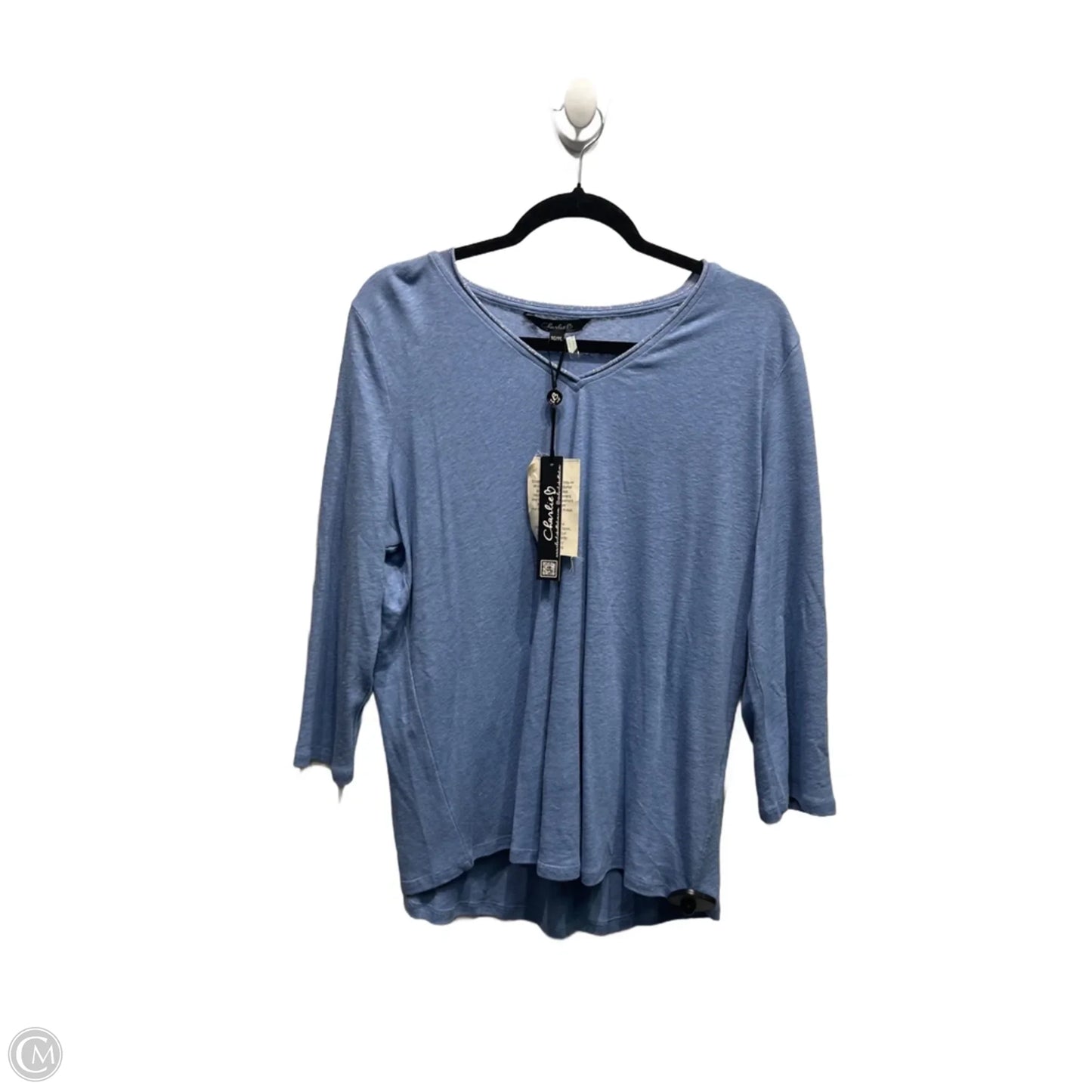 Top Long Sleeve By Charlie B In Blue, Size: Xl