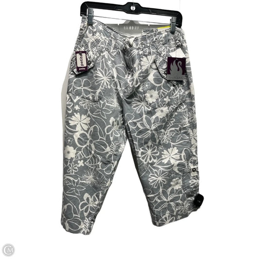 Capris By Gloria Vanderbilt In Grey & White, Size: 14p