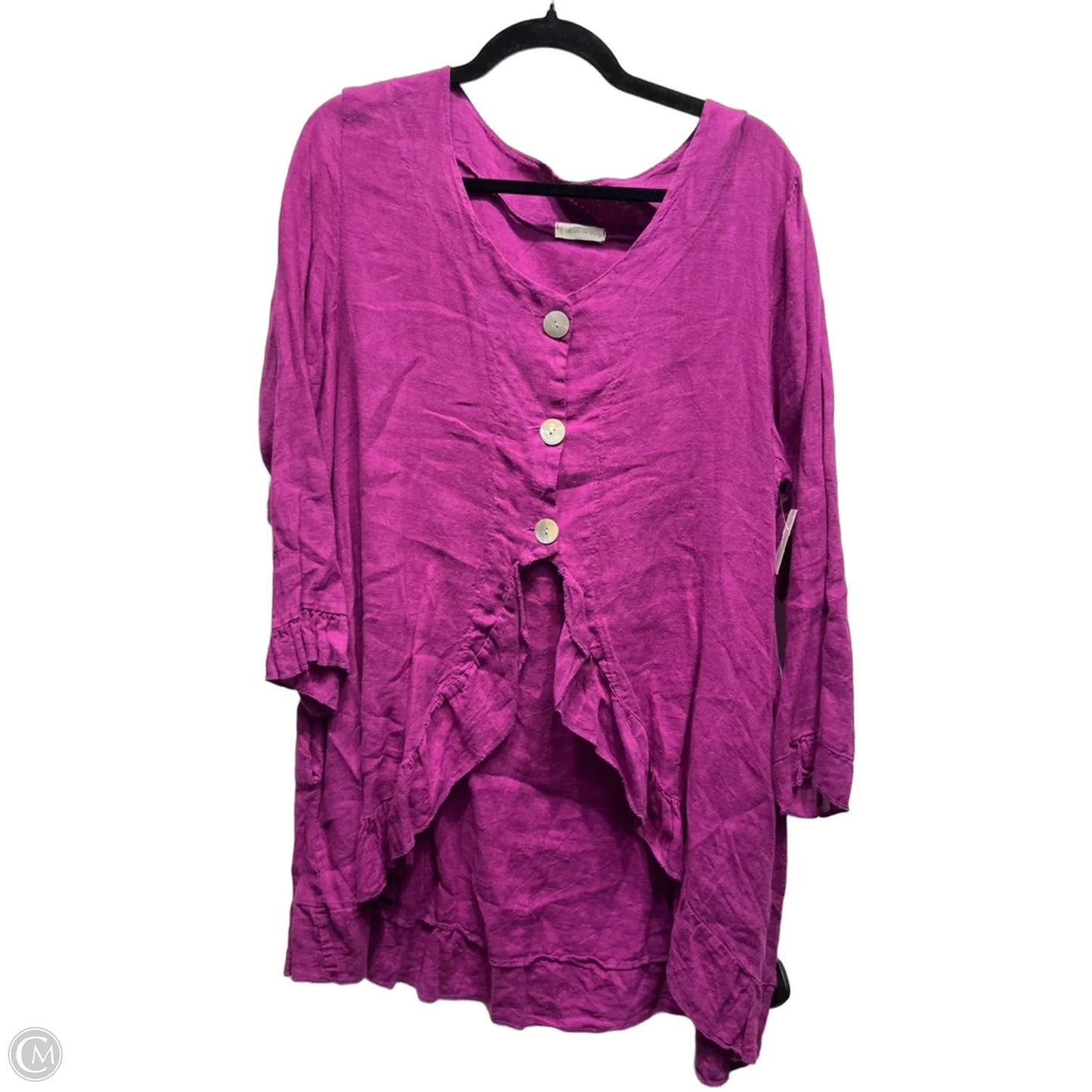 Tunic Long Sleeve By M Made In Italy In Purple, Size: M