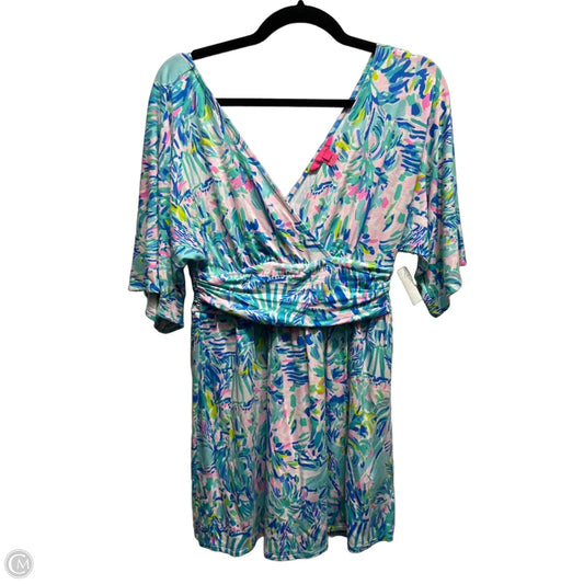 Romper Designer By Lilly Pulitzer In Blue & Green, Size: S