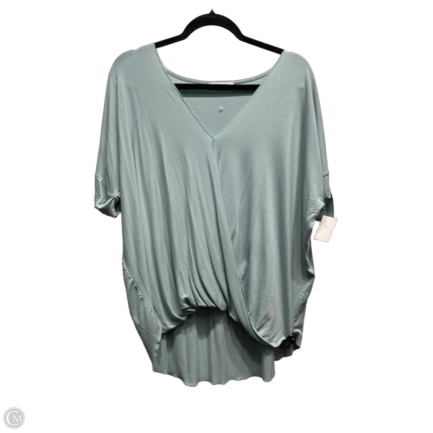 Top Short Sleeve By Zenana In Green, Size: L