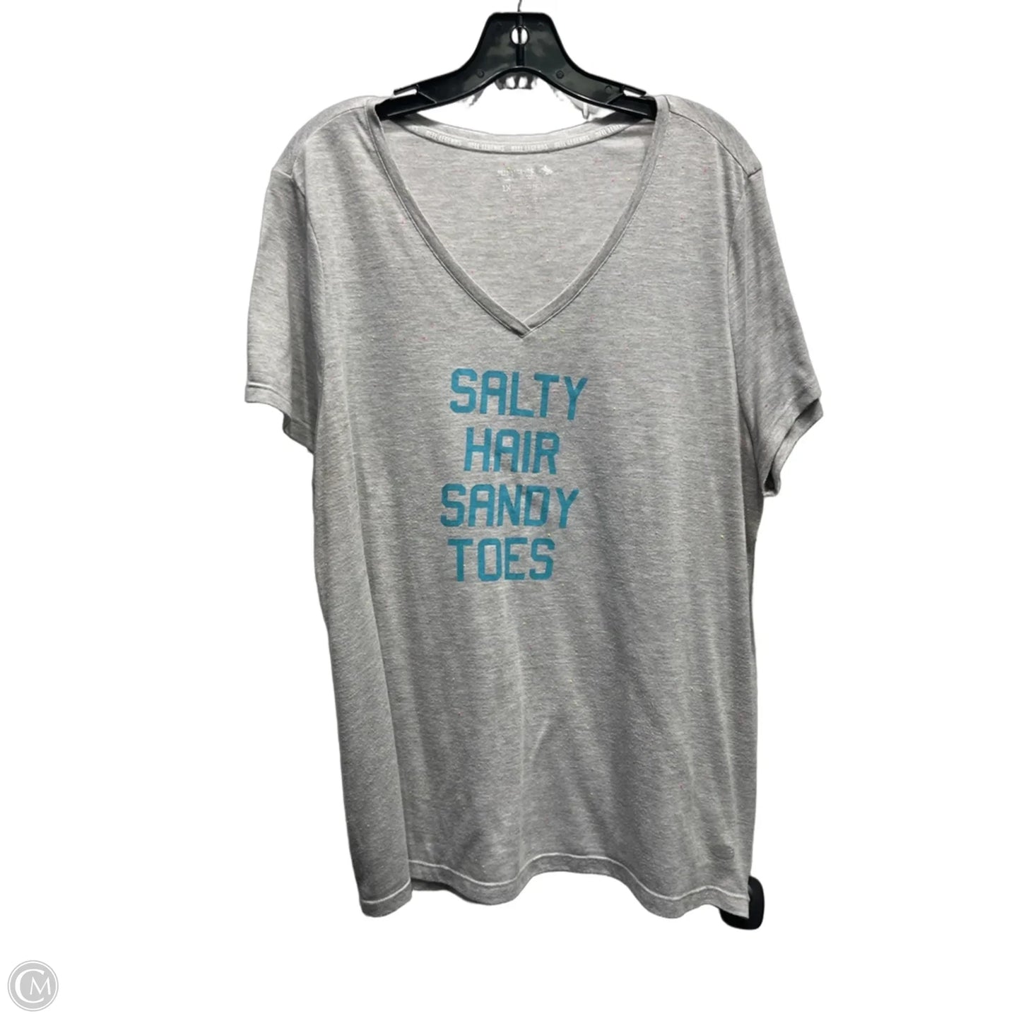 Top Short Sleeve Basic By Reel Legends In Grey, Size: 1x
