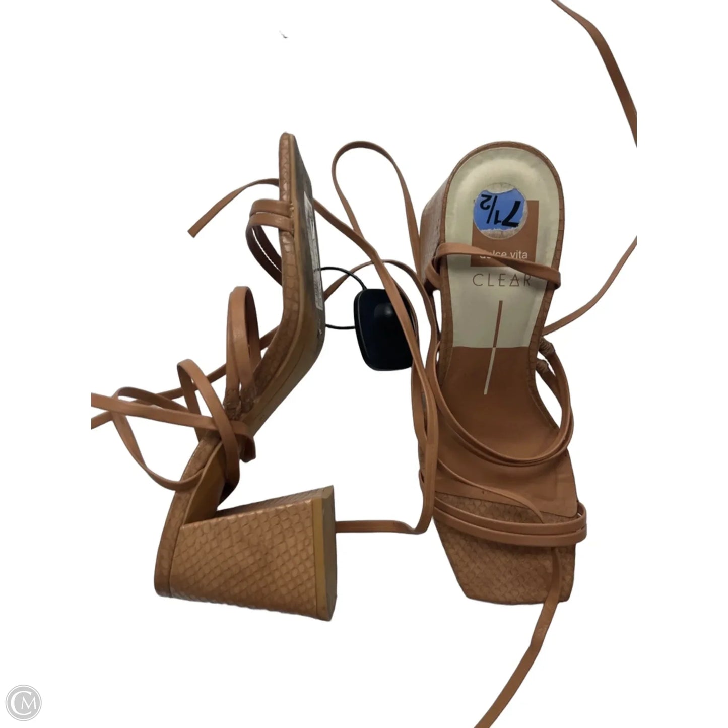 Sandals Heels Block By Dolce Vita In Tan, Size: 7.5