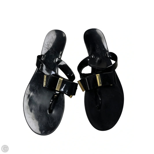Sandals Flats By Michael By Michael Kors In Black, Size: 8