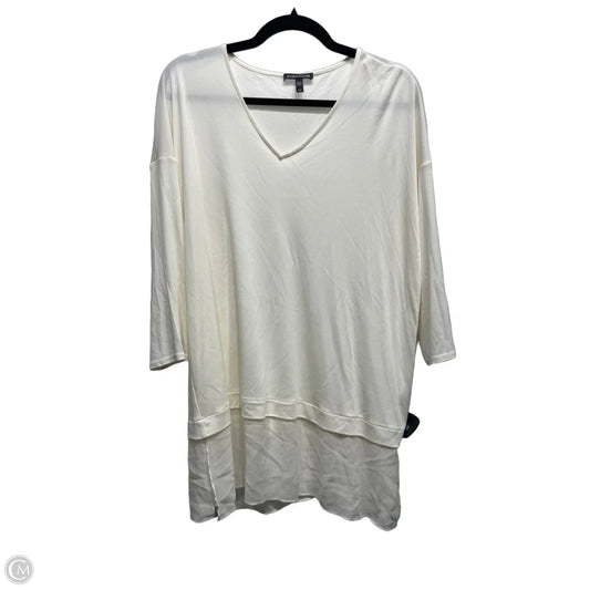 Tunic Long Sleeve By Eileen Fisher In Cream, Size: L