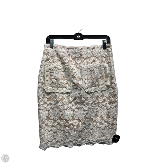 Skirt Mini & Short By English Factory In Cream & White, Size: M