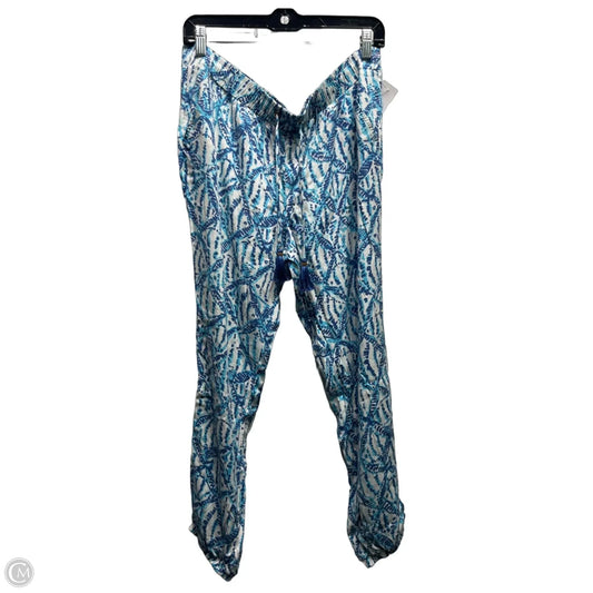 Pants Designer By Lilly Pulitzer In Blue & White, Size: L