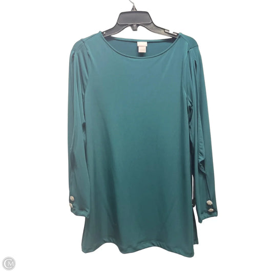 Tunic Long Sleeve By Chicos In Green, Size: S
