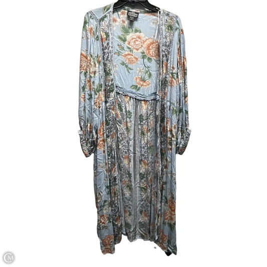 Kimono By Angie In Blue & Orange, Size: L