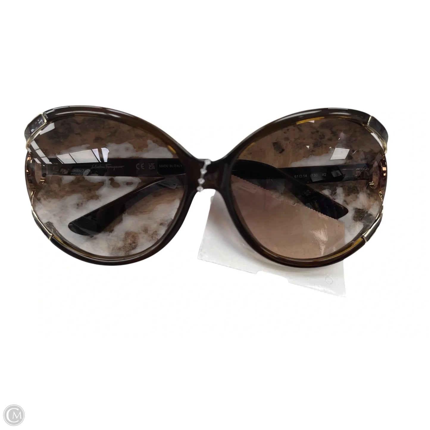 Sunglasses Luxury Designer By Ferragamo, Size:
