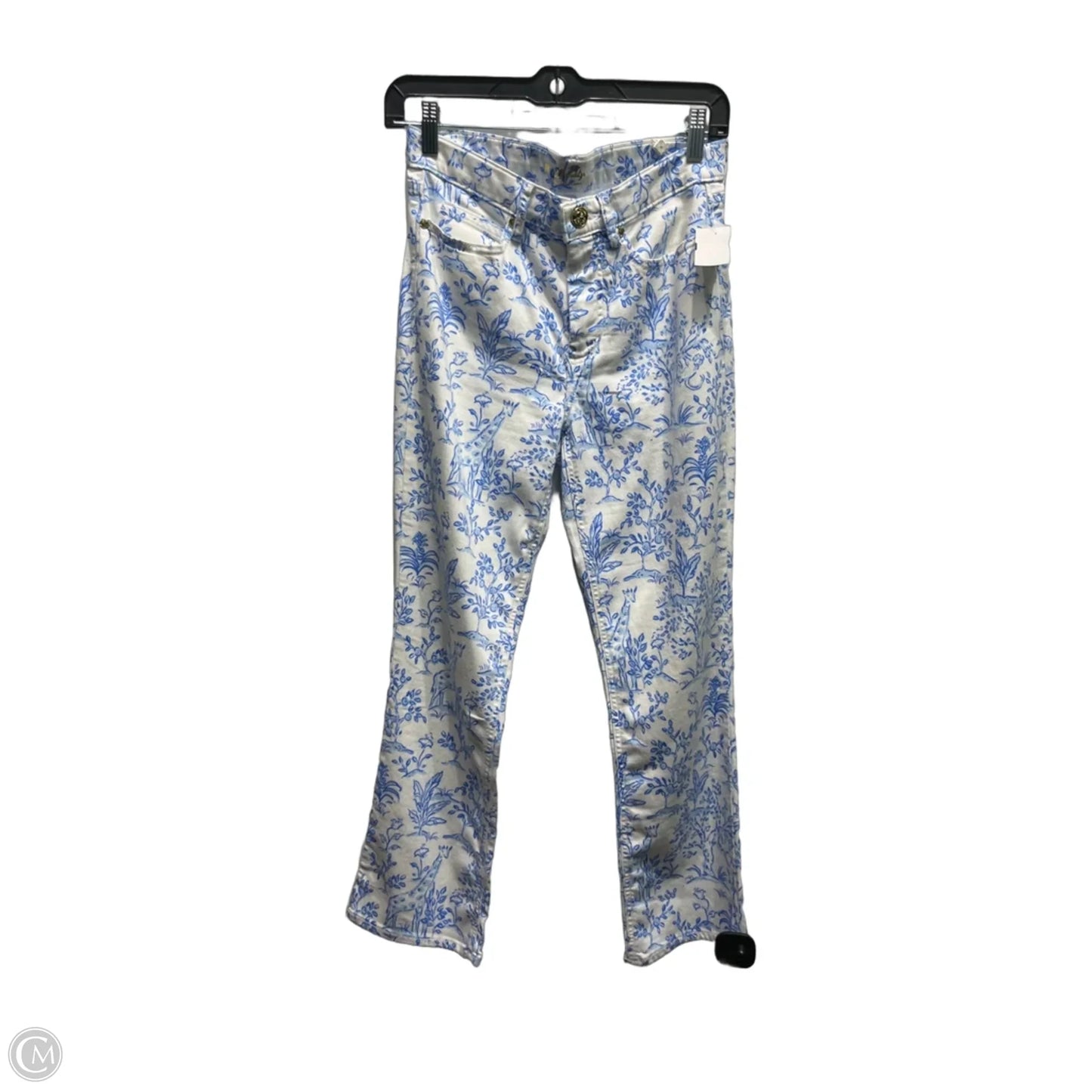 Pants Designer By Lilly Pulitzer In Blue & White, Size: 2