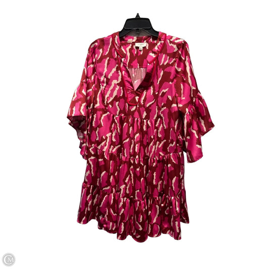 Dress Casual Short By Umgee In Pink & Red, Size: L