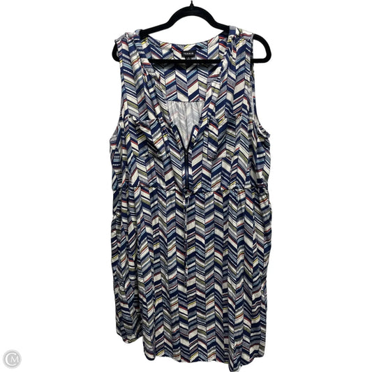 Dress Casual Short By Torrid In Blue & White, Size: 3x