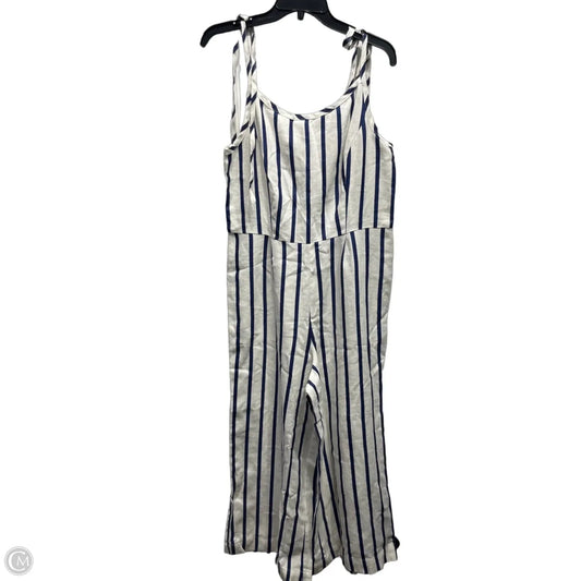 Jumpsuit By J PETERMAN In Blue & White, Size: 10