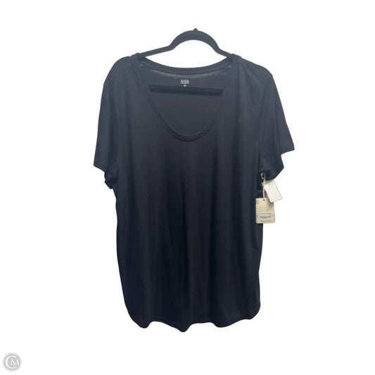 Top Short Sleeve Basic By Ana In Black, Size: Xl