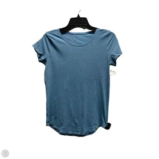 Athletic Top Short Sleeve By Lululemon In Blue, Size: S