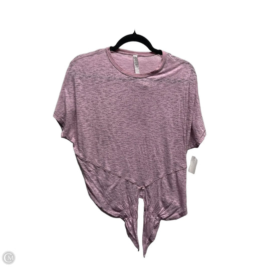Athletic Top Short Sleeve By Lululemon In Purple, Size: 6