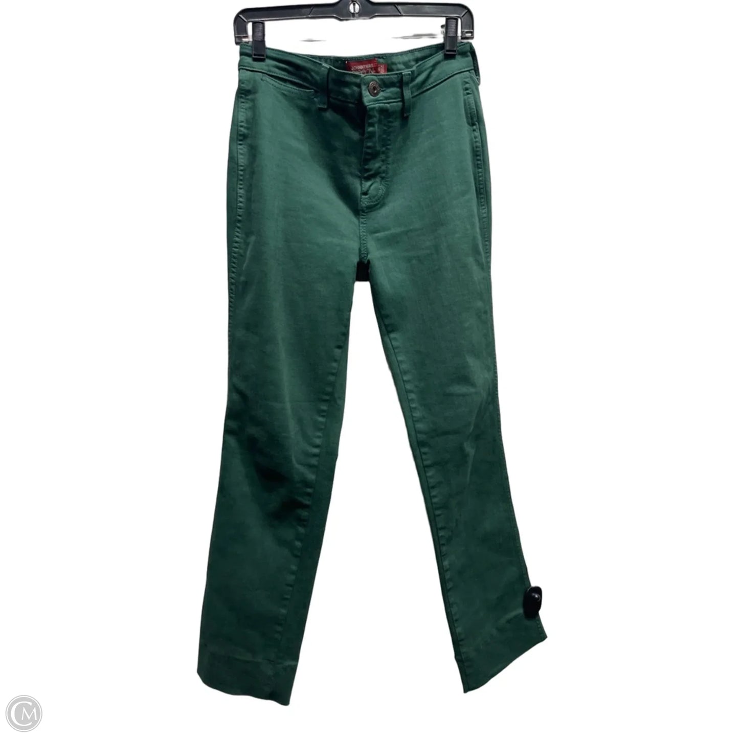 Jeans Straight By Johnny Was In Green Denim, Size: 4