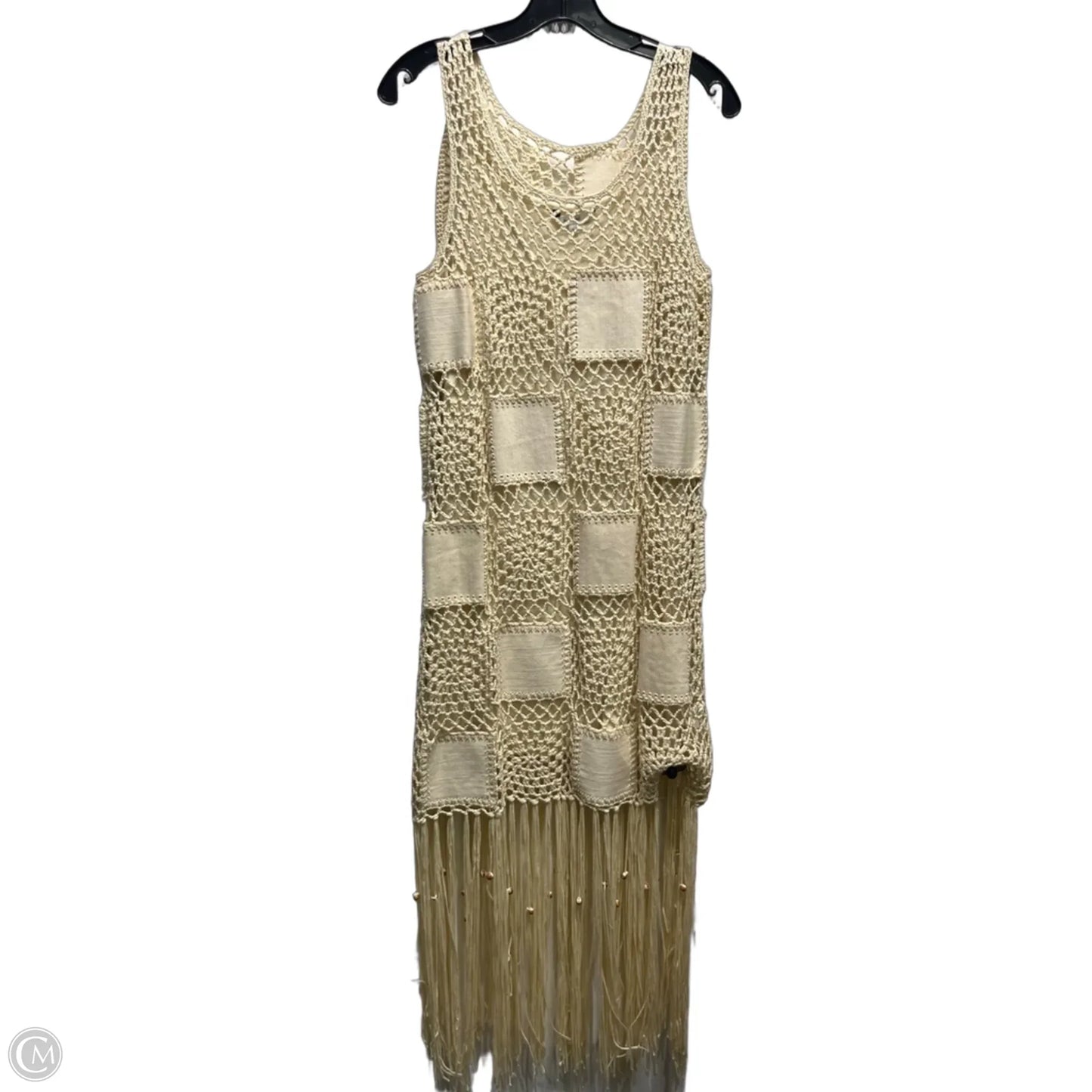Dress Casual Midi By Desigual In Cream, Size: L