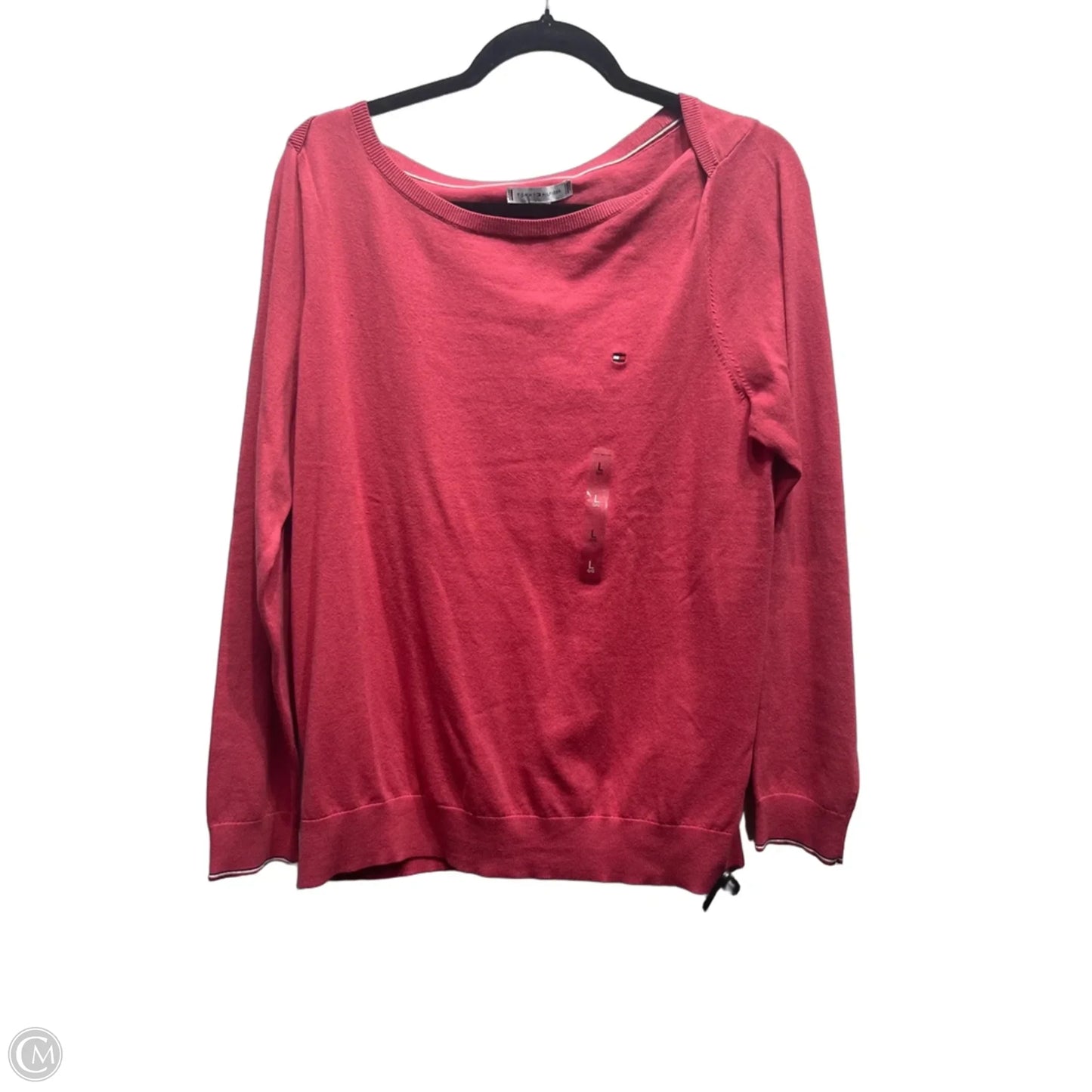 Sweater By Tommy Hilfiger In Pink, Size: L
