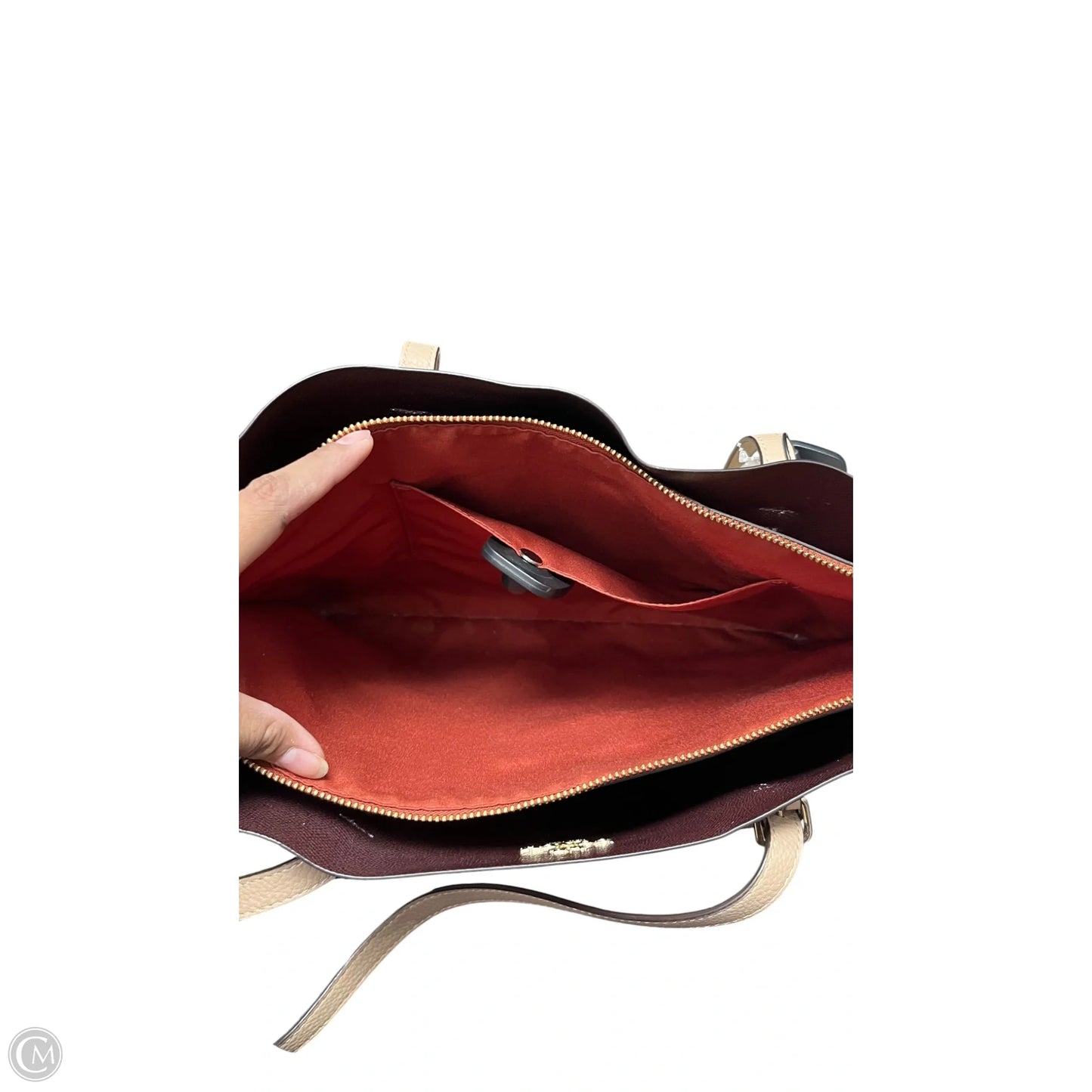 Tote Designer By Coach, Size: Medium