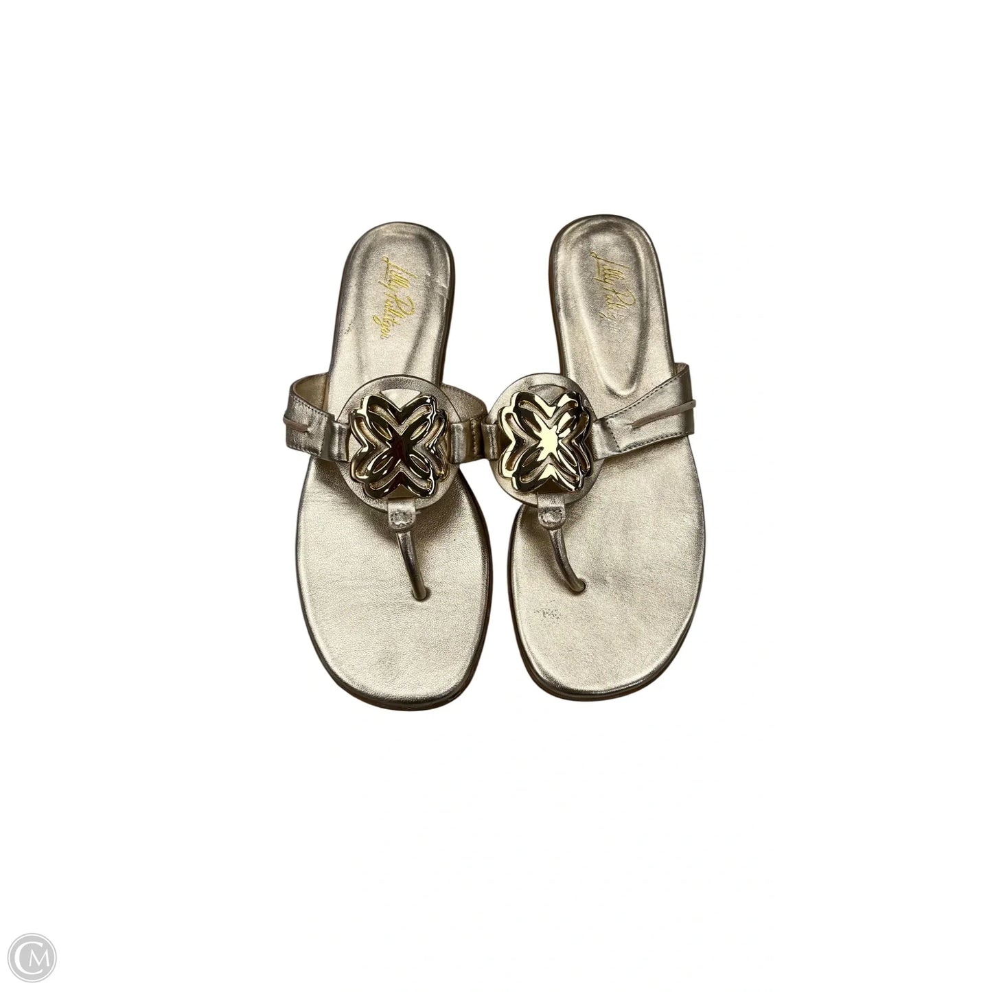Sandals Designer By Lilly Pulitzer In Gold, Size: 8.5