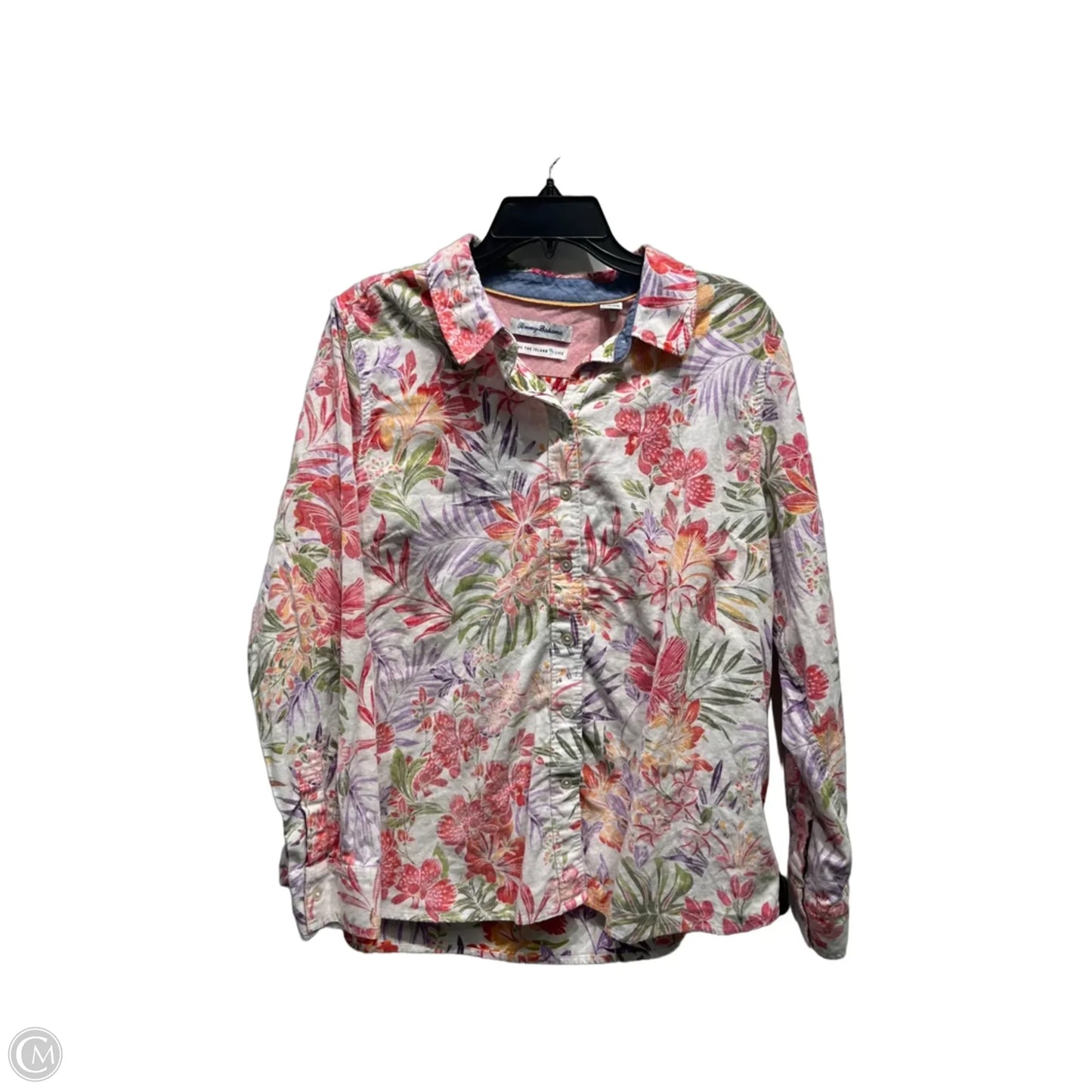 Top Long Sleeve By Tommy Bahama In Purple & Red, Size: Xl
