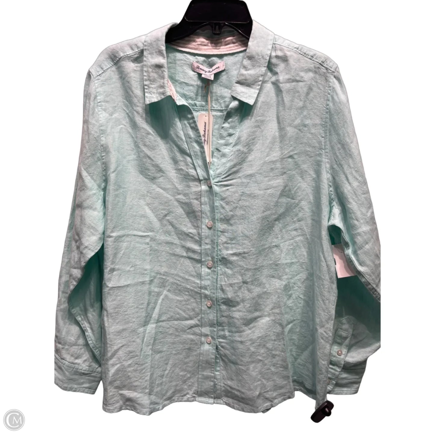 Top Long Sleeve By Tommy Bahama In Green, Size: Xl