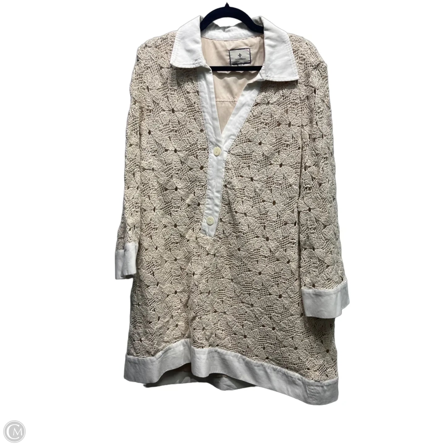 Dress Designer By Tuckernuck In Tan & White, Size: Xxl
