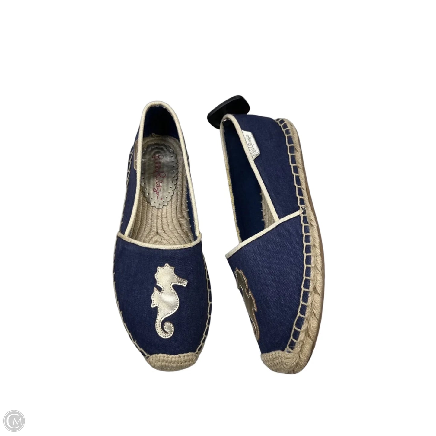Shoes Designer By Lilly Pulitzer In Blue & Tan, Size: 9