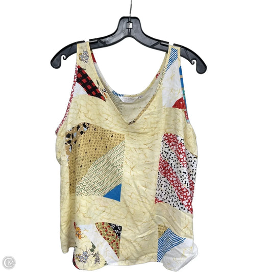 Top Sleeveless By Jams World In Blue & Red, Size: L