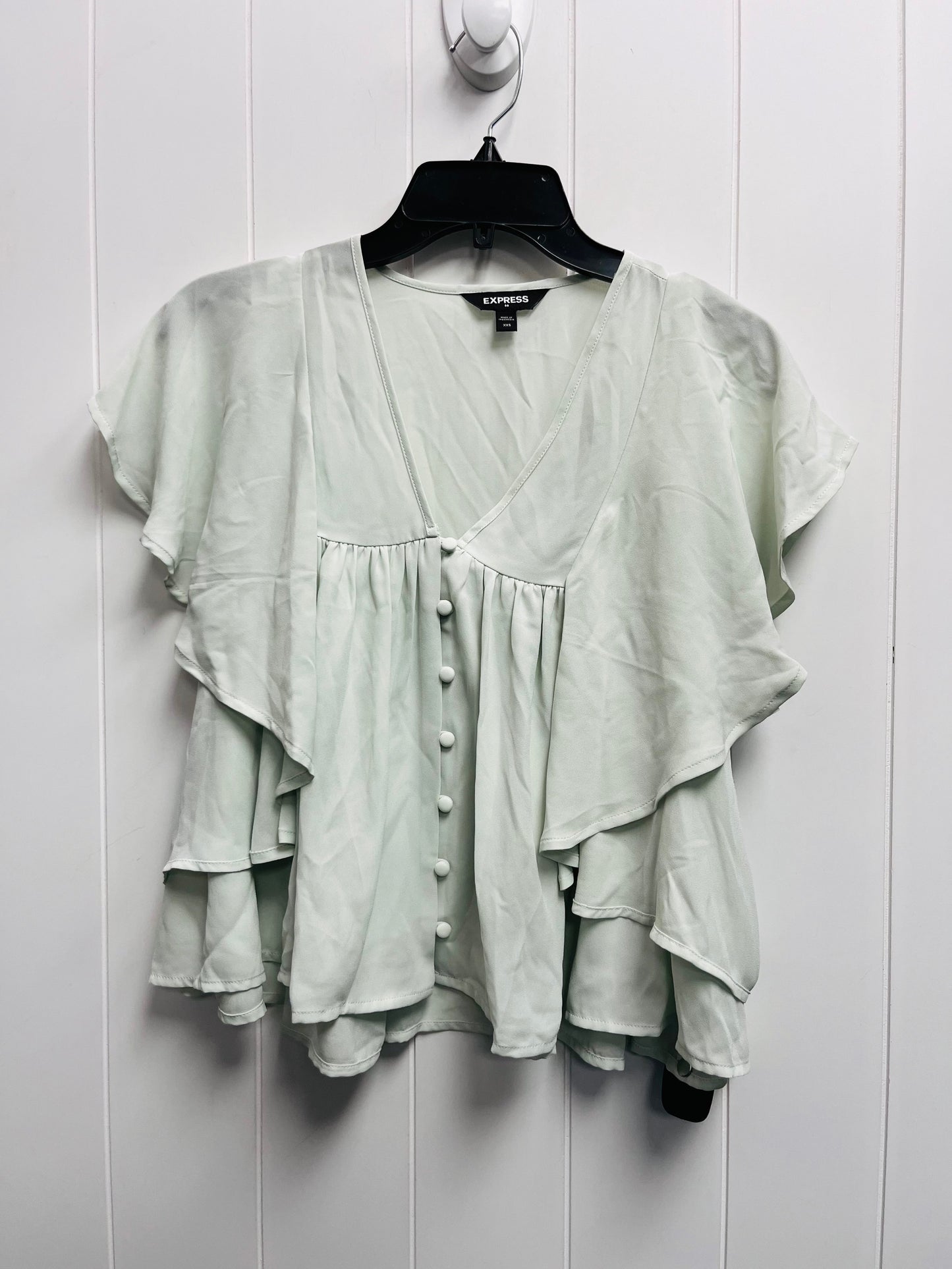 Green Top Short Sleeve Express, Size Xxs