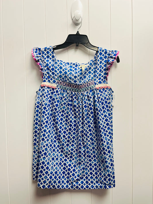 Blue & White Top Short Sleeve Matilda Jane, Size M