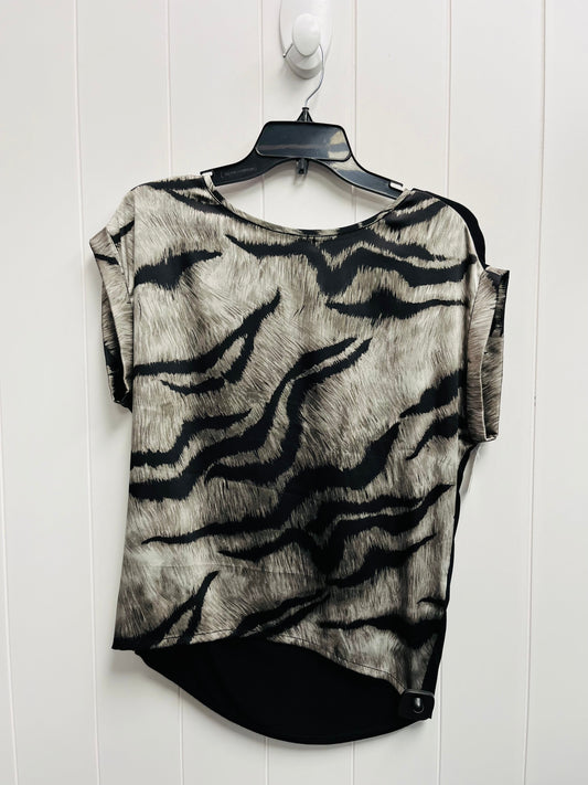 Black & Grey Top Short Sleeve White House Black Market, Size Xs