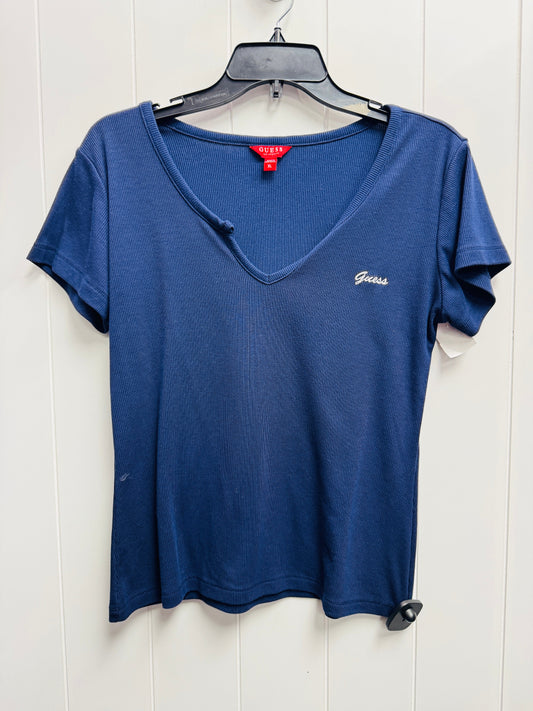 Top Short Sleeve Basic By Guess In Navy, Size: Xl