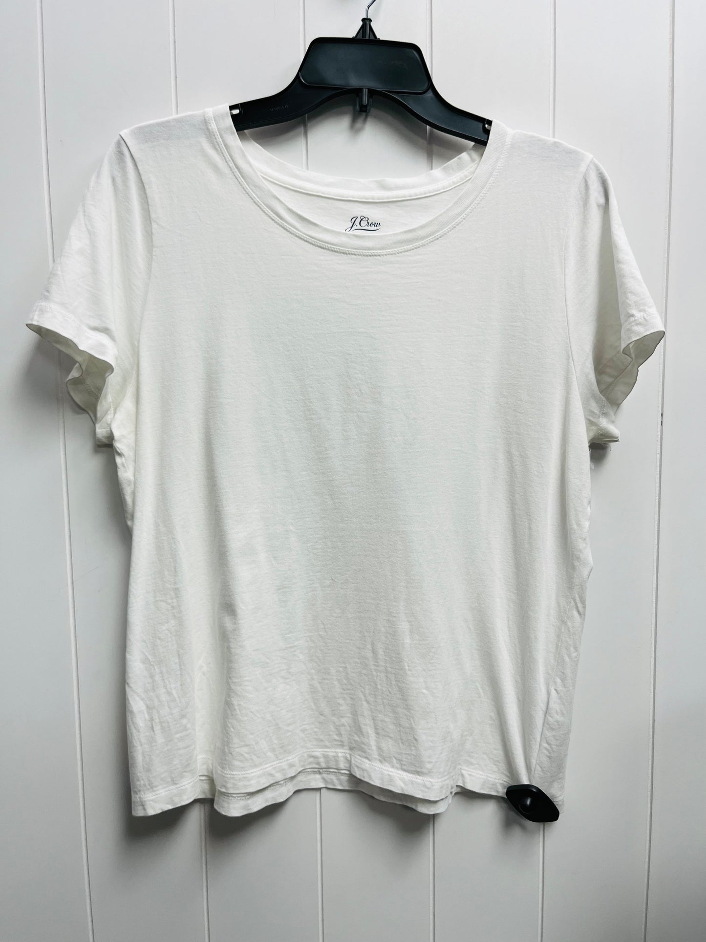 White Top Short Sleeve Basic J. Crew, Size L