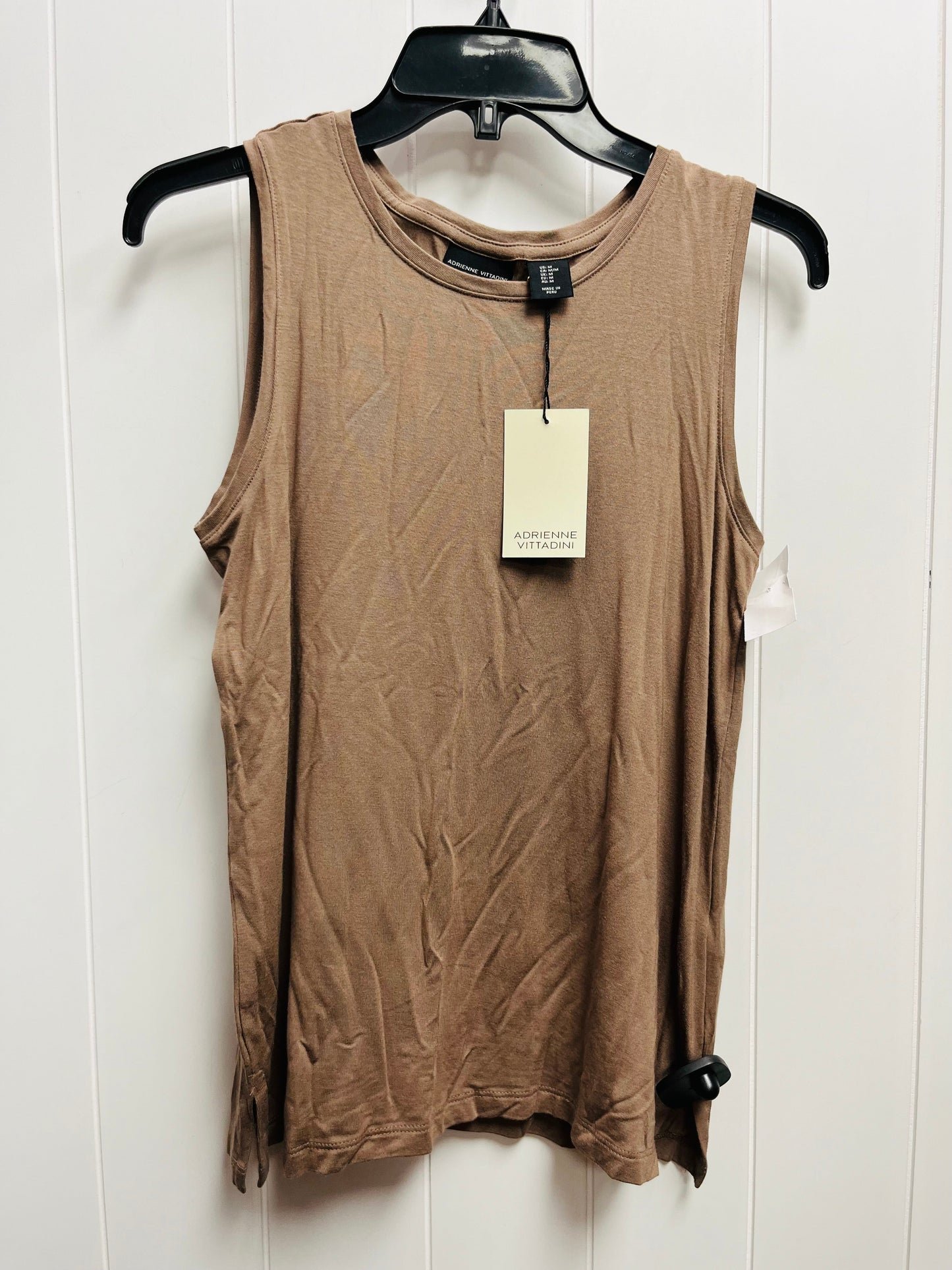 Brown Top Sleeveless Adrienne Vittadini, Size M