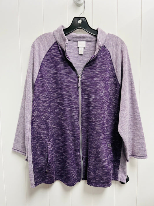 Jacket Other By Chicos In Purple, Size: L