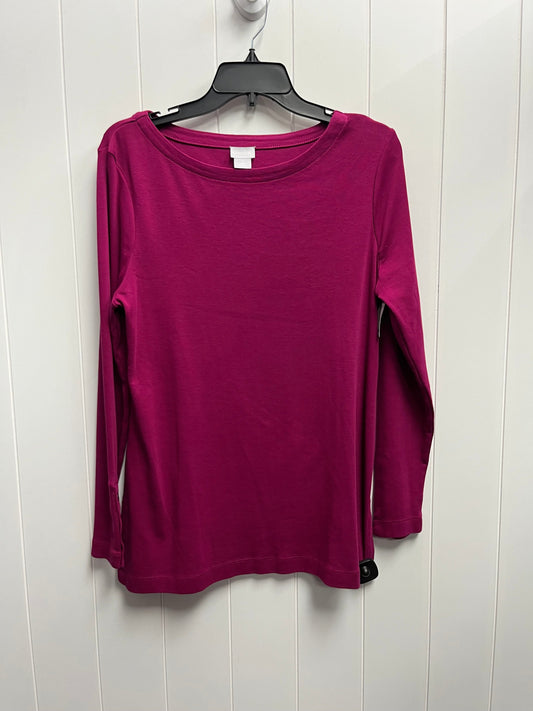 Top Long Sleeve Basic By Chicos In Purple, Size: M