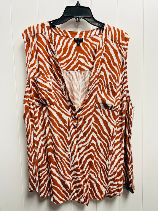 Brown & White Top Sleeveless Torrid, Size 3x