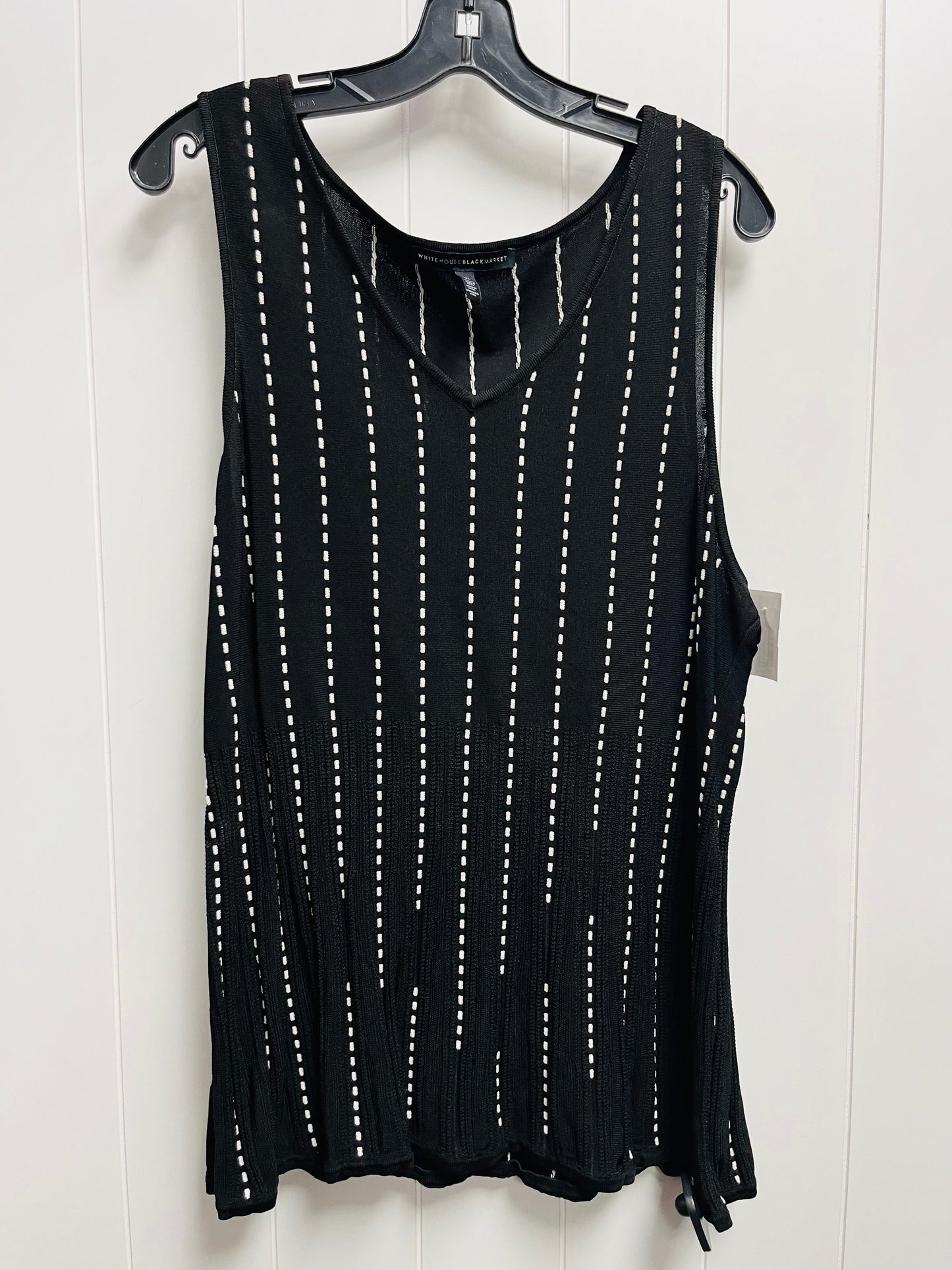 Black & White Top Sleeveless White House Black Market, Size 3x