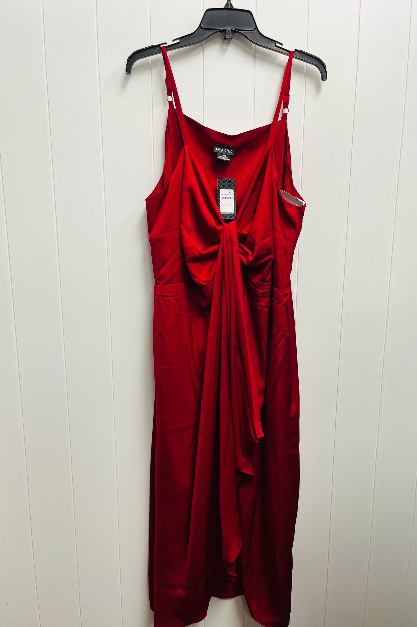Red Dress Party Long City Chic, Size 20
