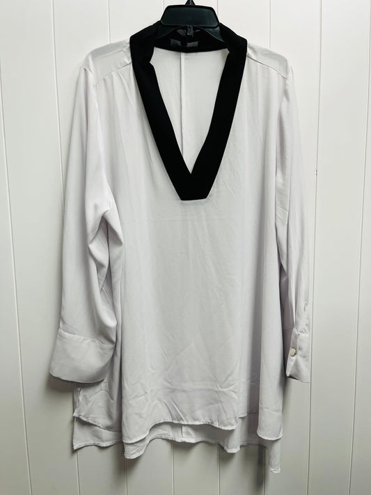 Black & White Top Long Sleeve Eloquii, Size 22