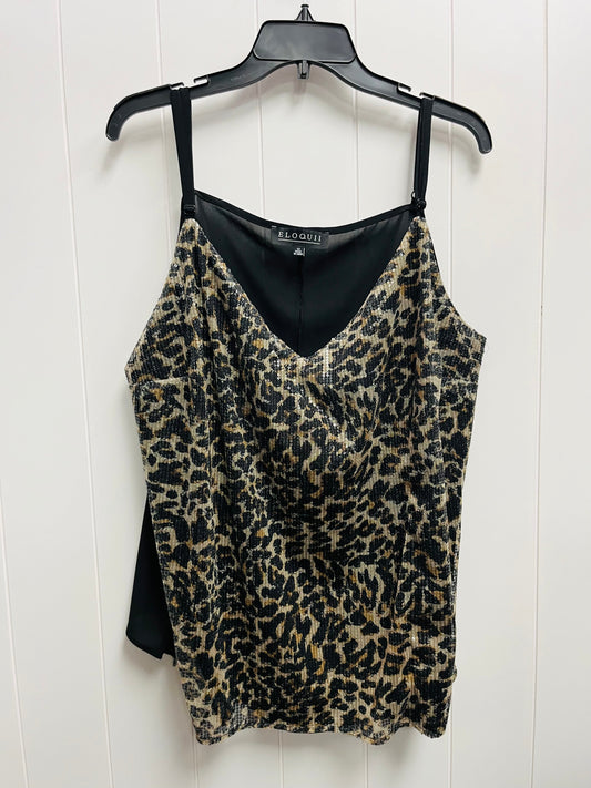 Black & Tan Top Sleeveless Eloquii, Size 22