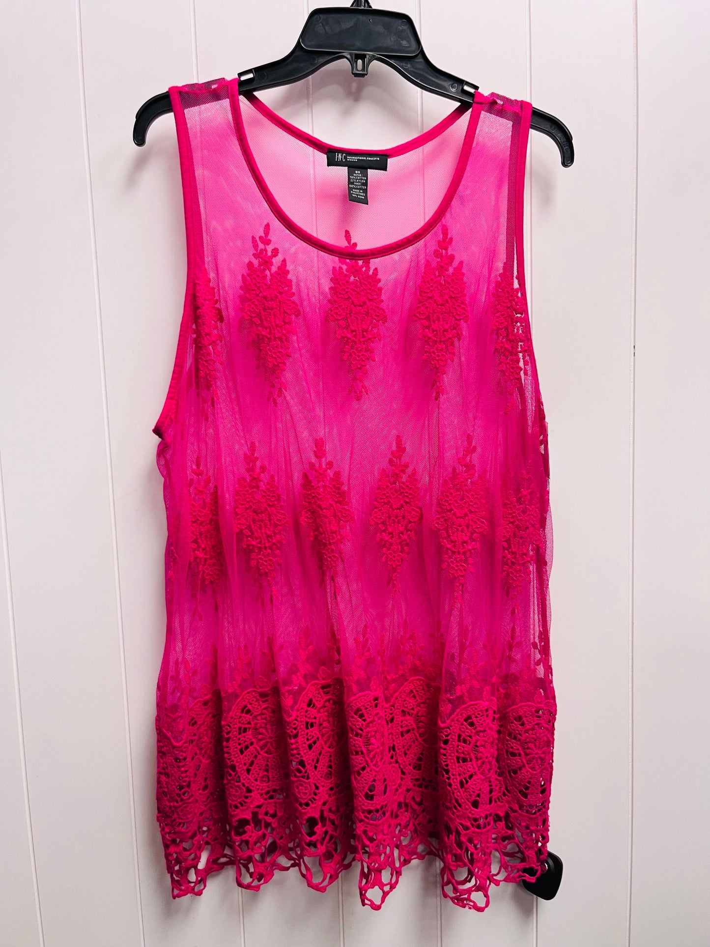 Pink Top Sleeveless Inc, Size 3x