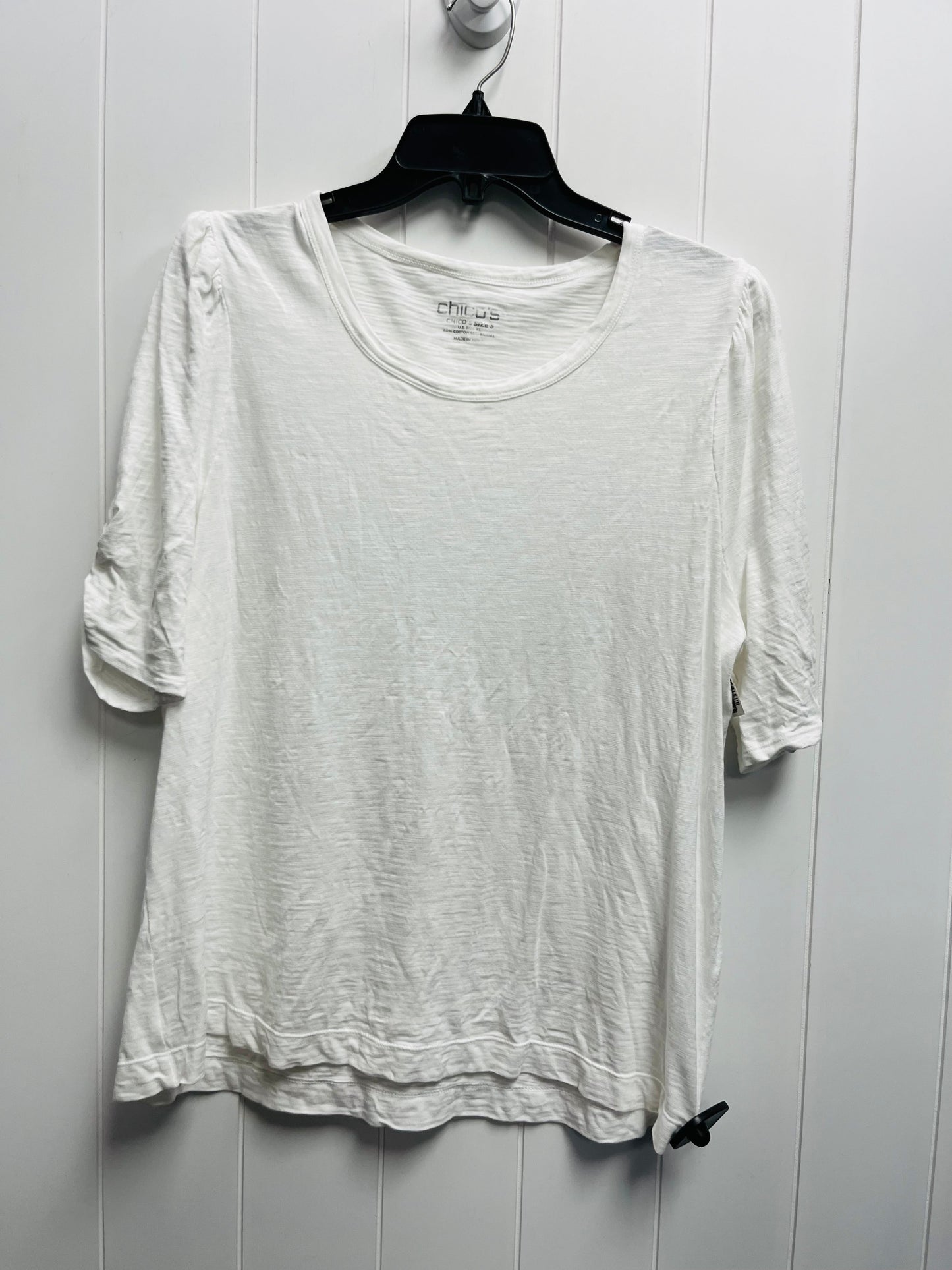 White Top Short Sleeve Chicos, Size Xl