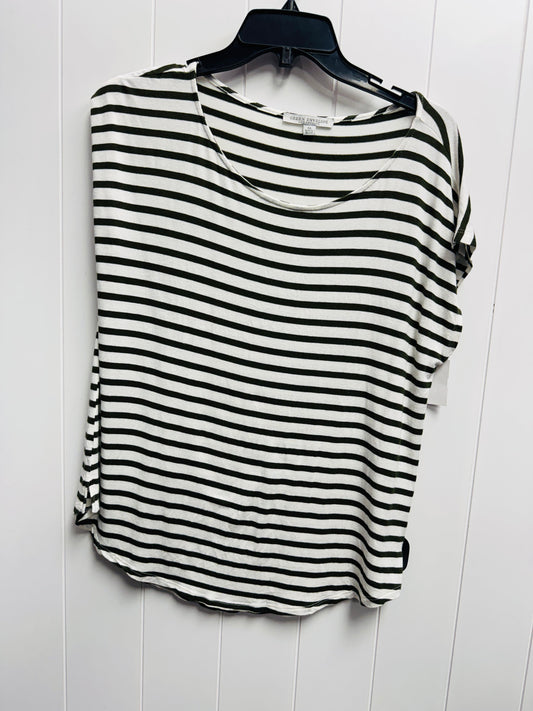 Top Short Sleeve By Green Envelope In Green & White, Size: Xl