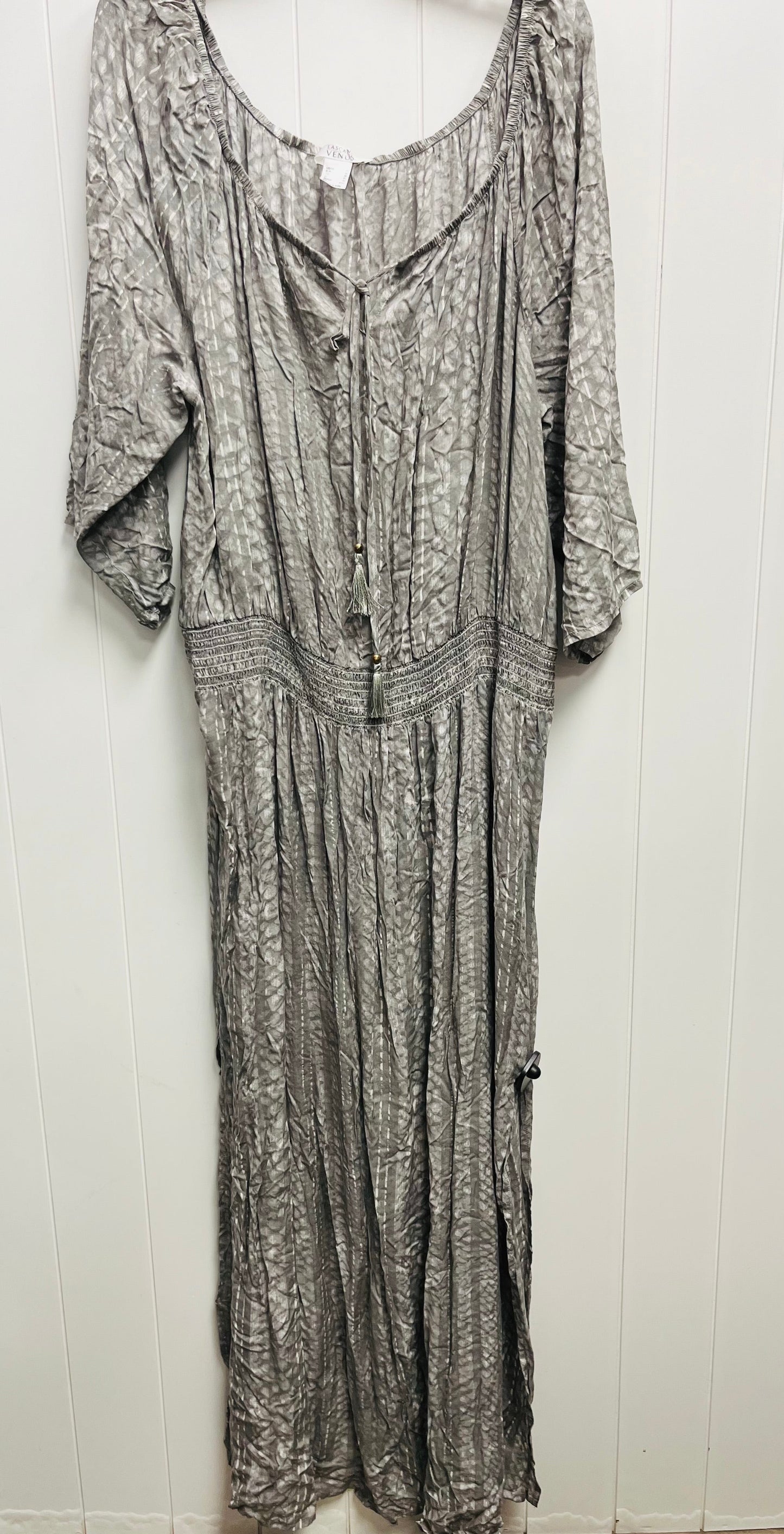 Dress Casual Maxi By Venus In Grey, Size: 1x